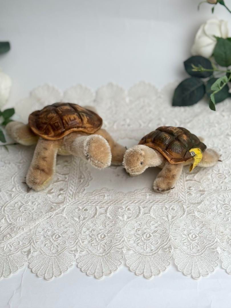 シュタイフ★Slo Turtle★カメのソロ/タートル 2体セット★Steiff 送料無料☆シュタイフ☆Slo Turtle☆カメのソロ/タートル 2体