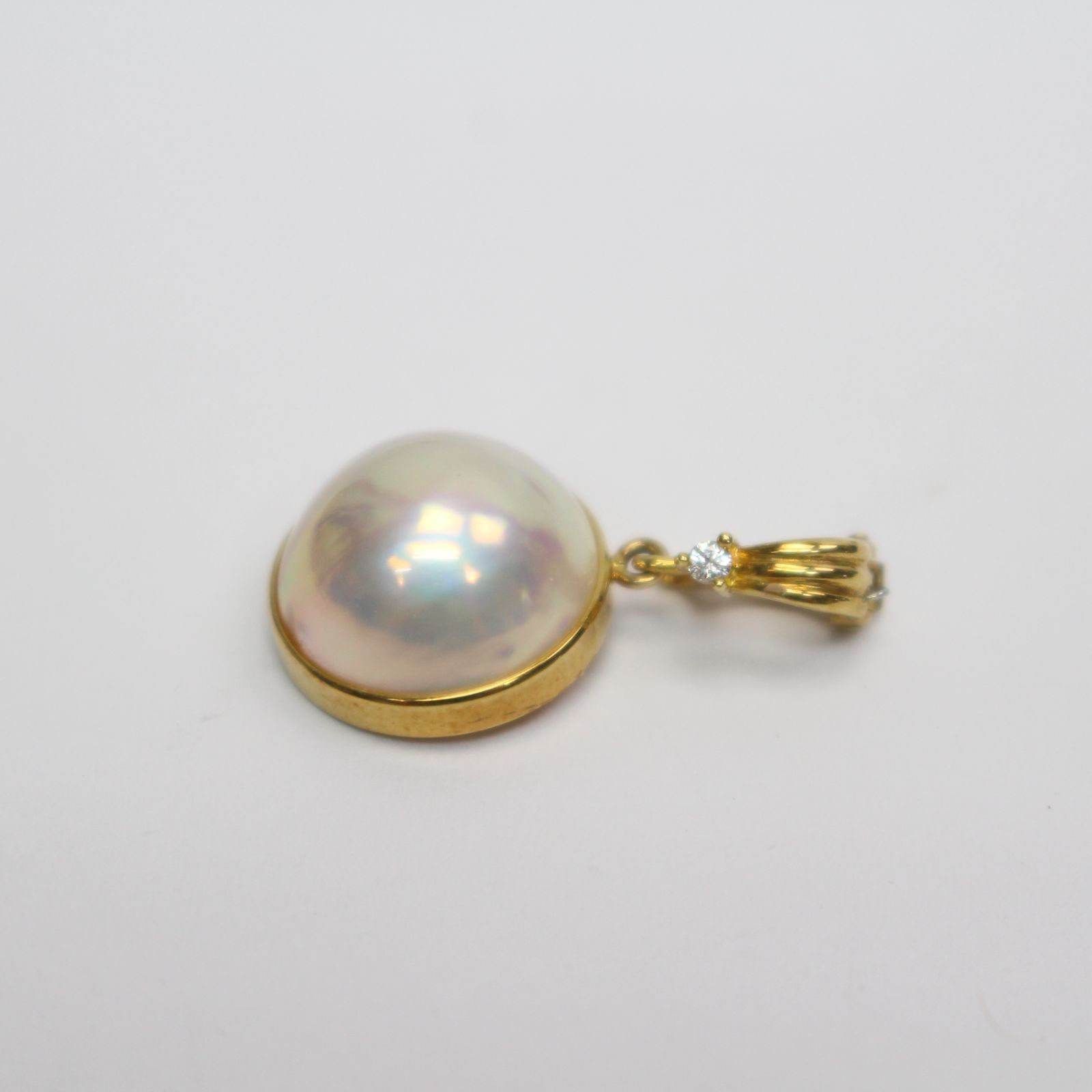 719)【美品】田崎真珠 ネックレストップ K18 ダイヤモンド 0.01