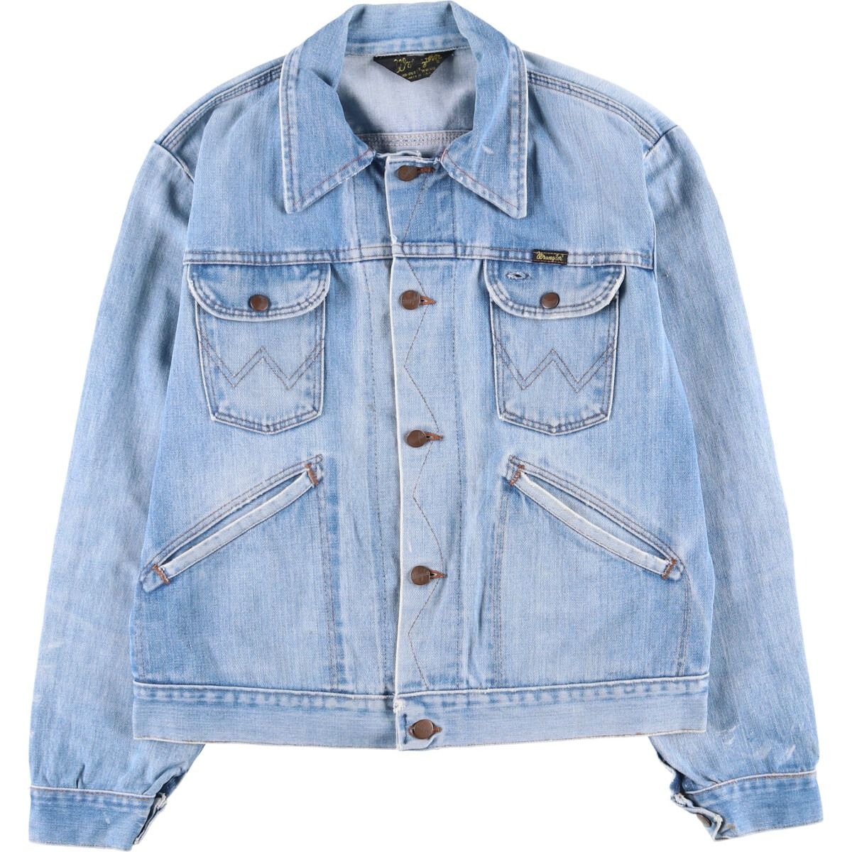 古着 80年代 ラングラー Wrangler NO-FAULT DENIMS デニムジャケット メンズM相当 ヴィンテージ|eaa582562