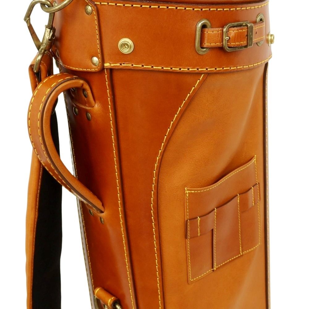 【中古】【未使用】ボンジャポネ BONJAPONE × KOYAMA GOLF BAG FACTORY CB-08 レザー ゴルフバッグ ブラウン【サイズ9型】【ユニセックス】 中古】【未使用】ボンジャポネ BONJAPONE × KOYAMA GOLF BAG
