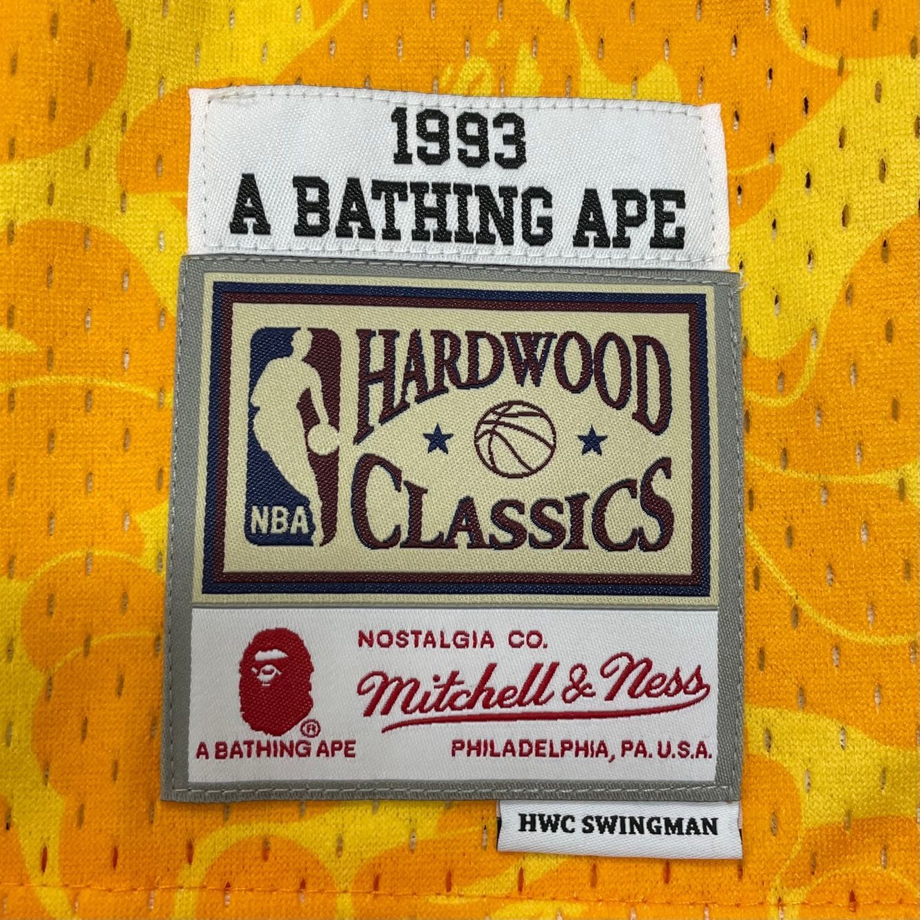 新品 A BATHING APE MITCHELL & NESS LOS ANGELES LAKERS JERSEY 