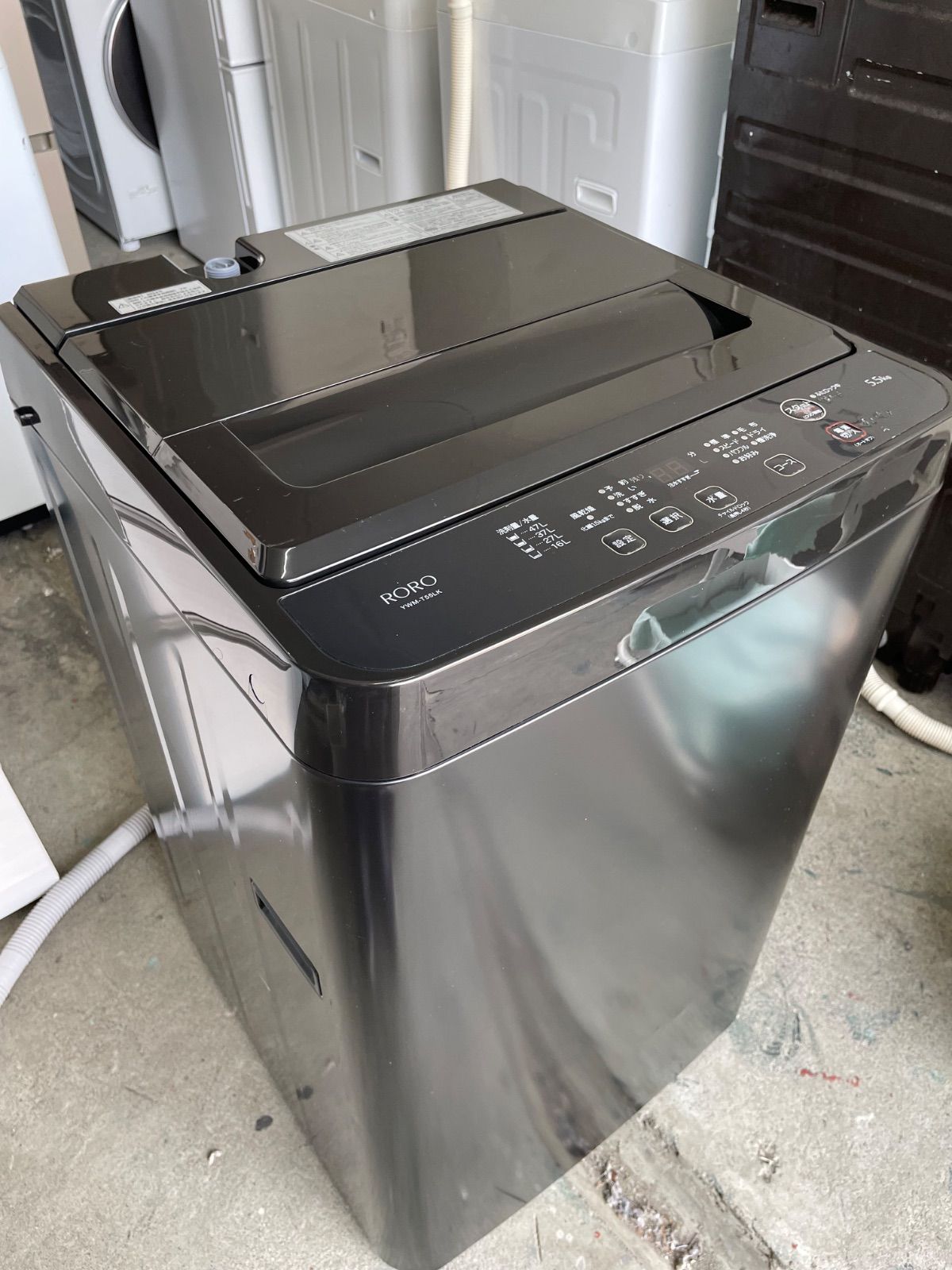 ヤマダ製 YWM-T55LK 縦型洗濯機本体 ブラック 2024年製 - メルカリ