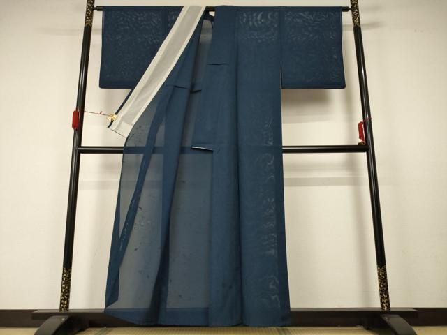 平和屋着物 夏物 色無地 絽 流水楓紋紗 褐返色 正絹 AABA6589jd