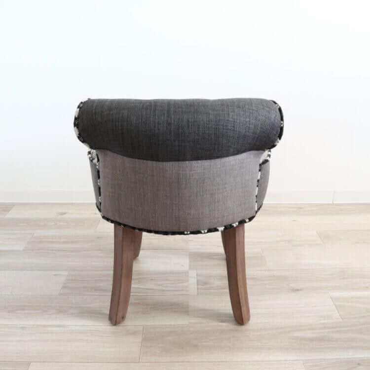 パッチワークデザインチェアー ダークグレー 椅子 イス スツール パッチワーク 腰掛 インテリア おしゃれ MARWIL-DEMENAGEMENTS_CH