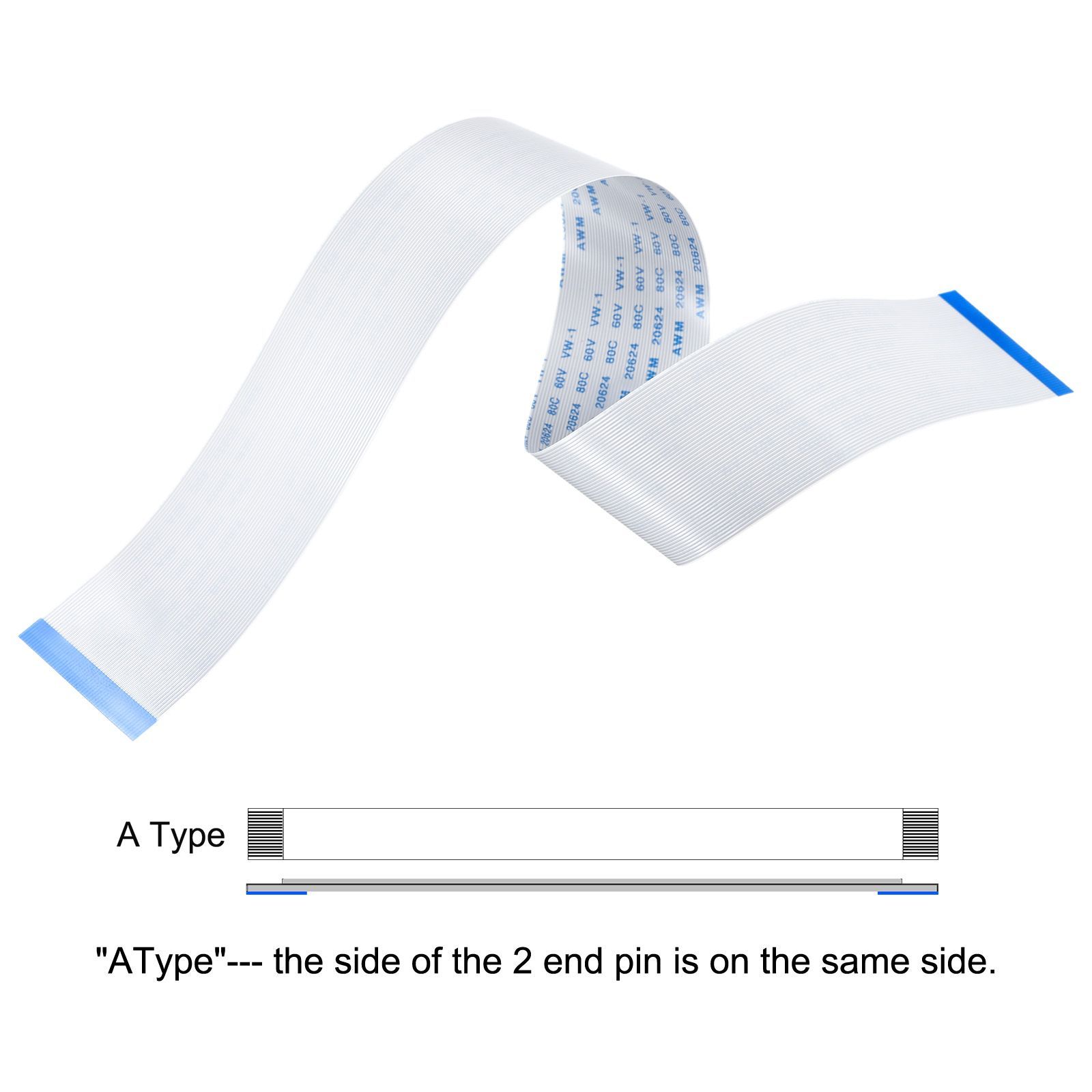 uxcell FFCリボン フラットケーブル LCD 3Dプリンターカメラ用 DVD TV