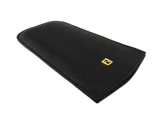 フェンディ FENDI メガネケース ペカン PVC/レザー ブラックｘブラウン フェンディ FENDI メガネ ケース ペカン柄 PVC レザー 黒 グレー 眼鏡