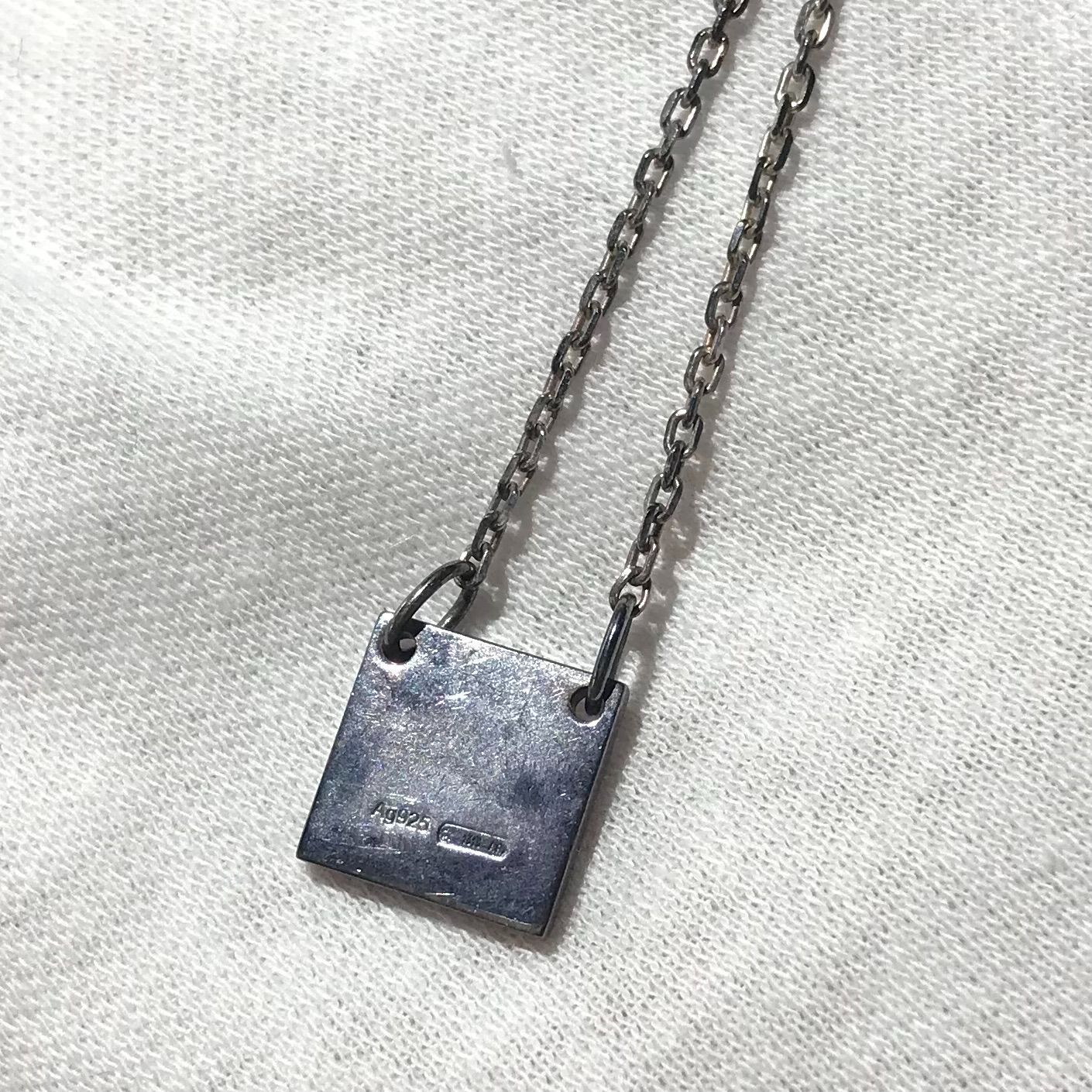 ▽GUCCI/グッチ スクエアプレート ネックレス 223514 J8400 8106