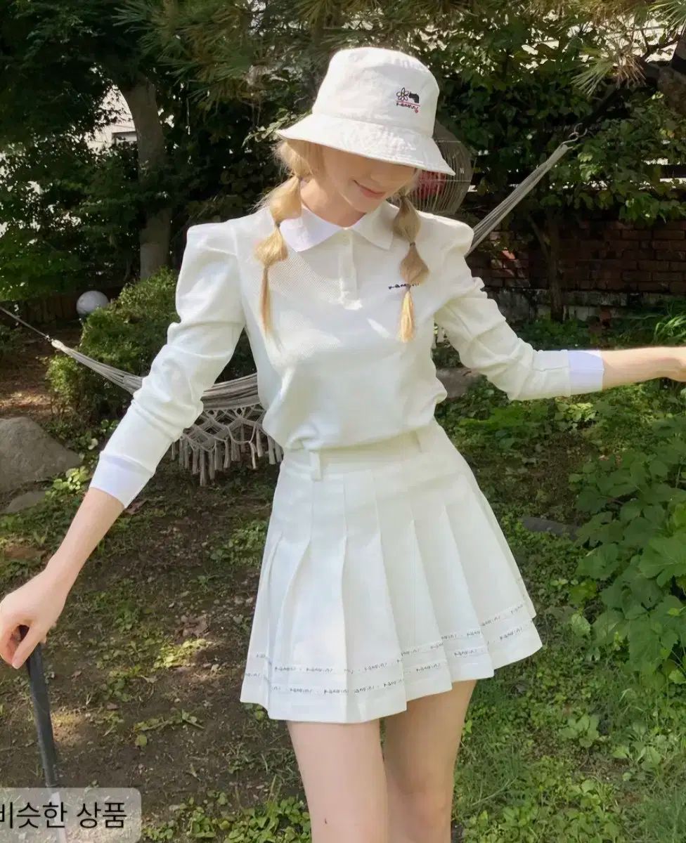 カンディーニ ゴルフ ホワイト プリーツ スカート