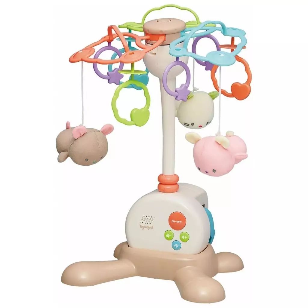 【中古】おもちゃ やすらぎふわふわ3WAYメリー
