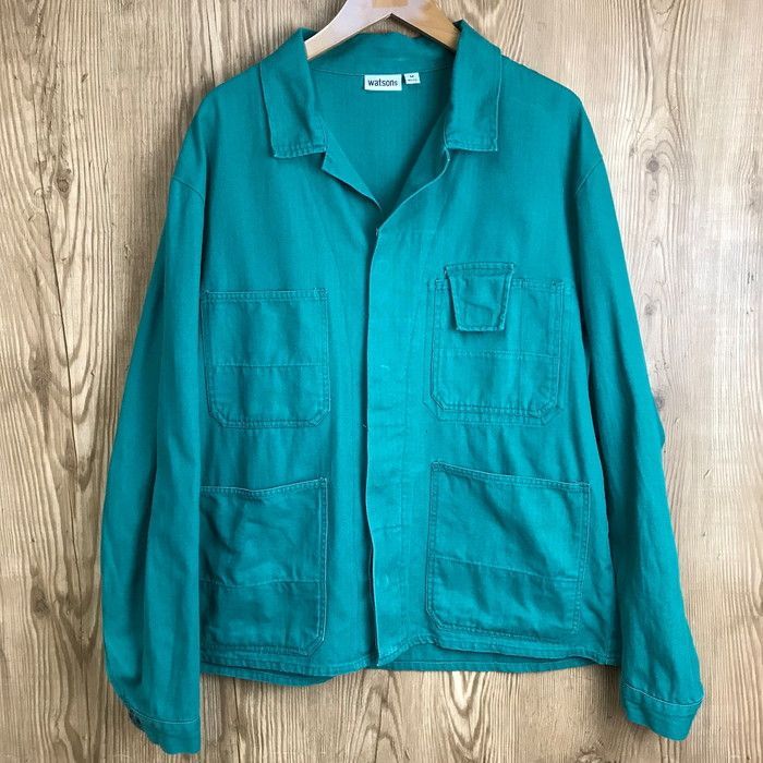 EURO WORK HBT JACKET ユーロ ヘリンボーンツイル ワーク ジャケット サイズ メンズ M ヴィンテージ 古着 s24081721