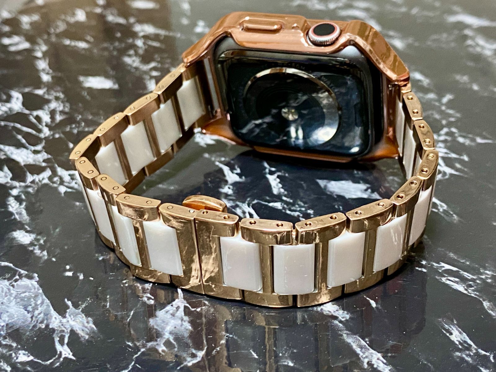 RH 8スクリュー アップルウォッチ ステンベルト セラミック　保護　カバー　ケース メンズ レディー  Apple Watch バンド