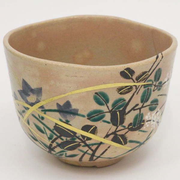 茶器/茶道具 抹茶茶碗】 色絵茶碗 御本手 武蔵野 通次阿山作