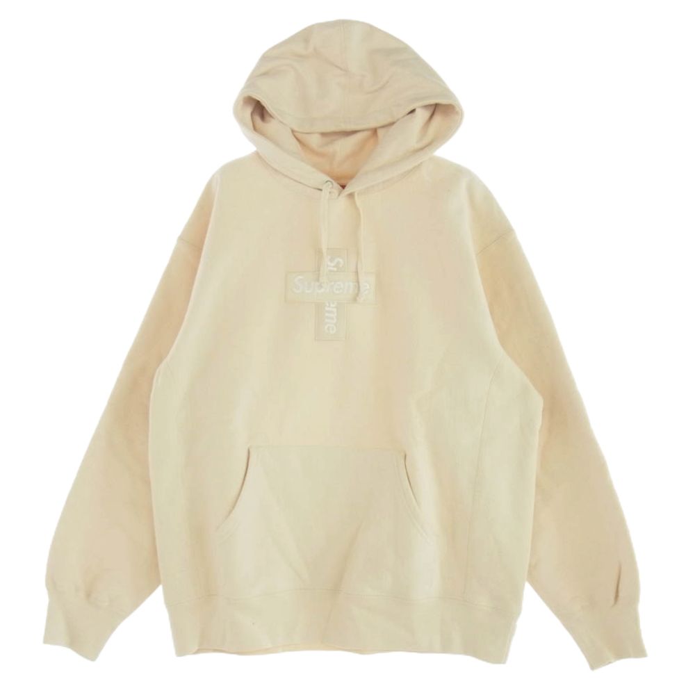 Supreme シュプリーム 20AW cross box logo hooded sweatshirt Natural 