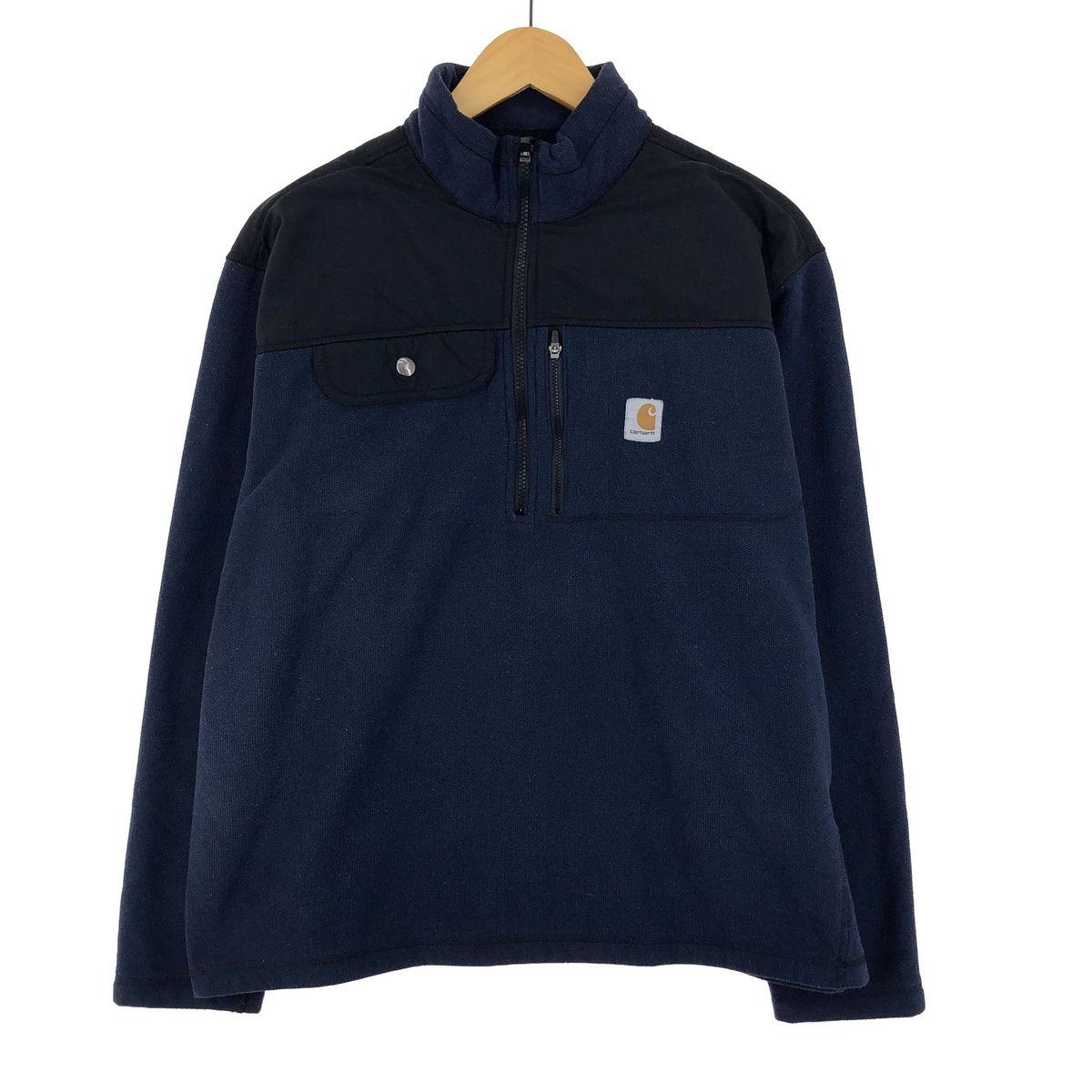 古着 カーハート Carhartt RELAXED FIT ハーフジップ フリースプルオーバージャケット メンズL/eaa389930 -  アウトレット販売品