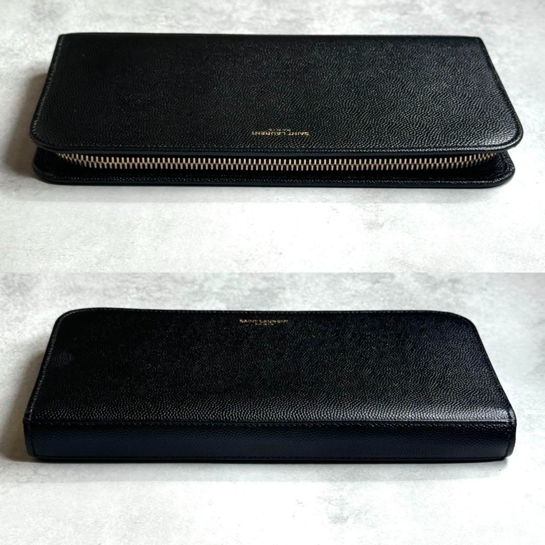 未使用近/付属品完備】SAINT LAURENT キャビアスキン