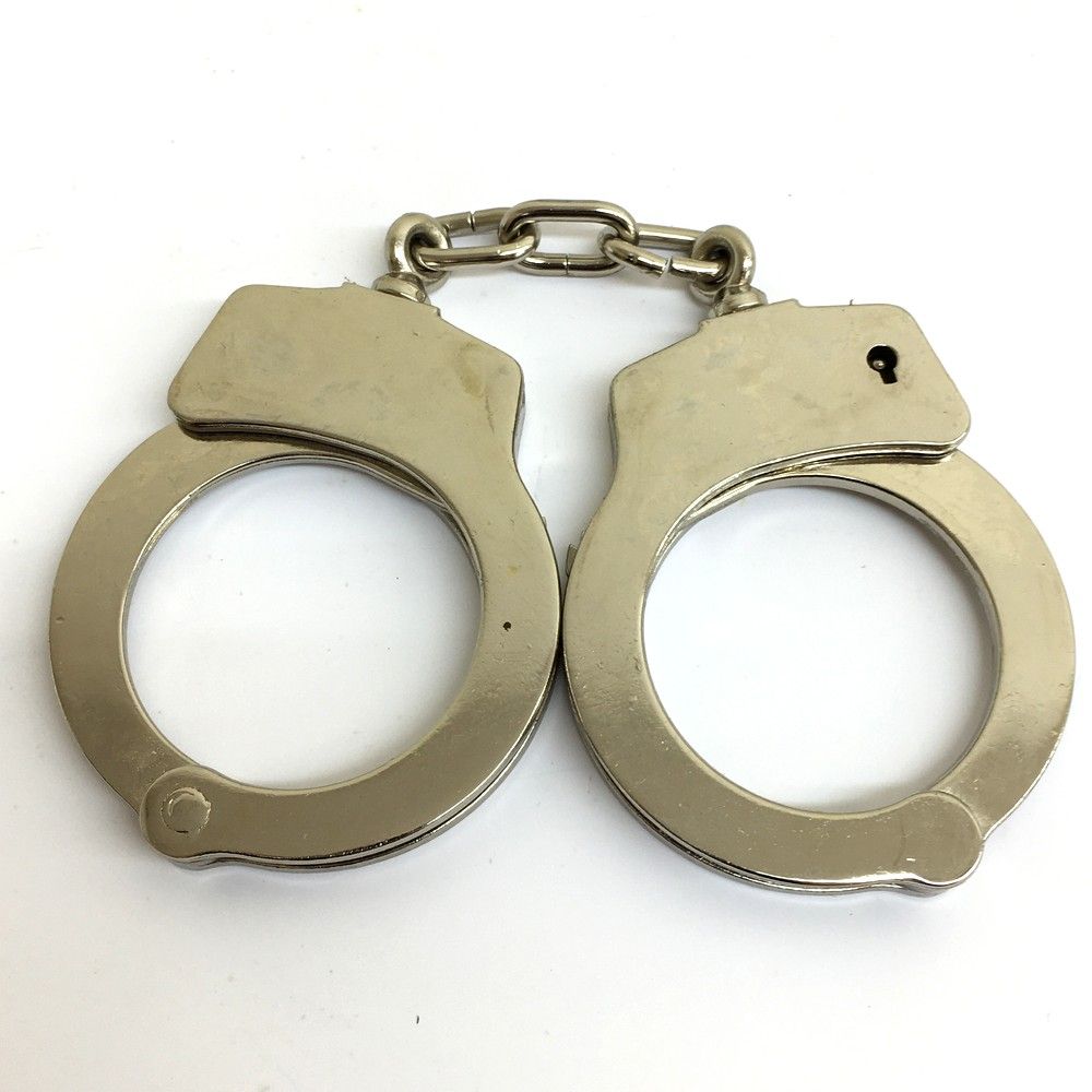 未使用品 メーカー不明 HANDCUFF 手錠 DOUBLE LOCK 2KEYS 鍵2個