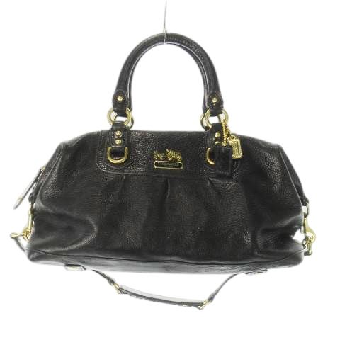 コーチ COACH ハンドバッグ 2way ショルダーバッグ レザー 革 シボ革 ロゴ 黒 ブラック 12949 CK16 GY18