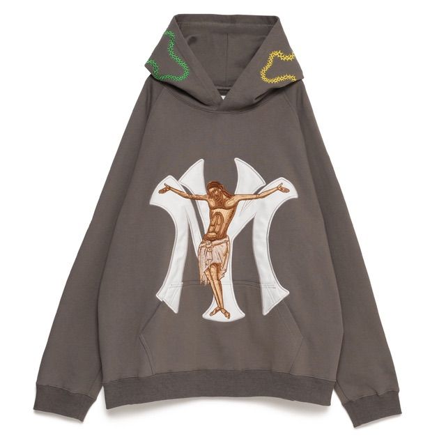 MAYO JESUS Embroidery Hoodie メイヨー パーカー フーディ グレー