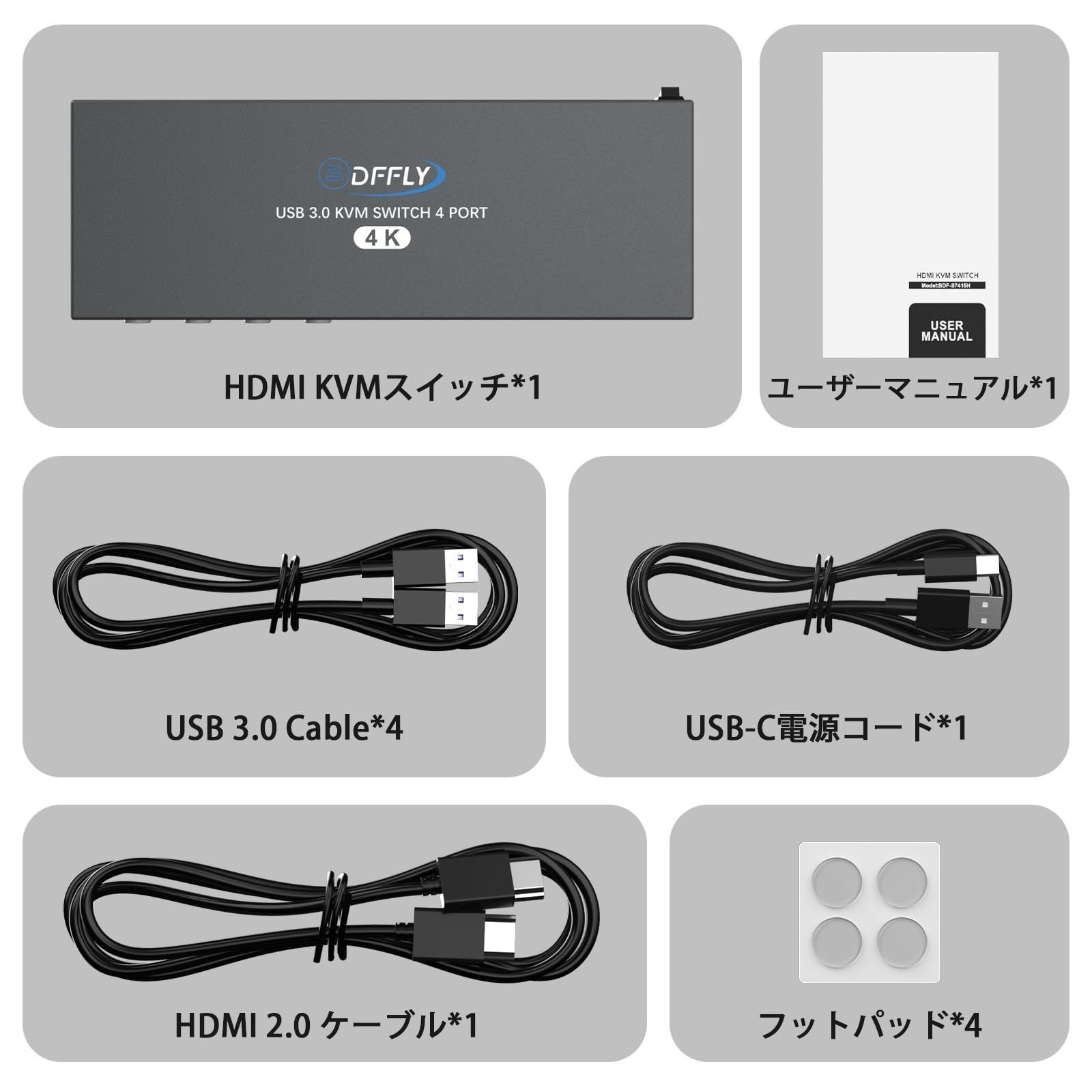 数量 アンド HDMI プラグ スイッチ プレイ EDID をサポート PC スイッチャー 4K 60Hz モニター ポート 4 ポートを備えた 3.0 付き USB つのモニターを共有 フル 1 で 台のコンピューター 4PC スイッチ 4 KVM USTAUSTRALIA_COM_AU