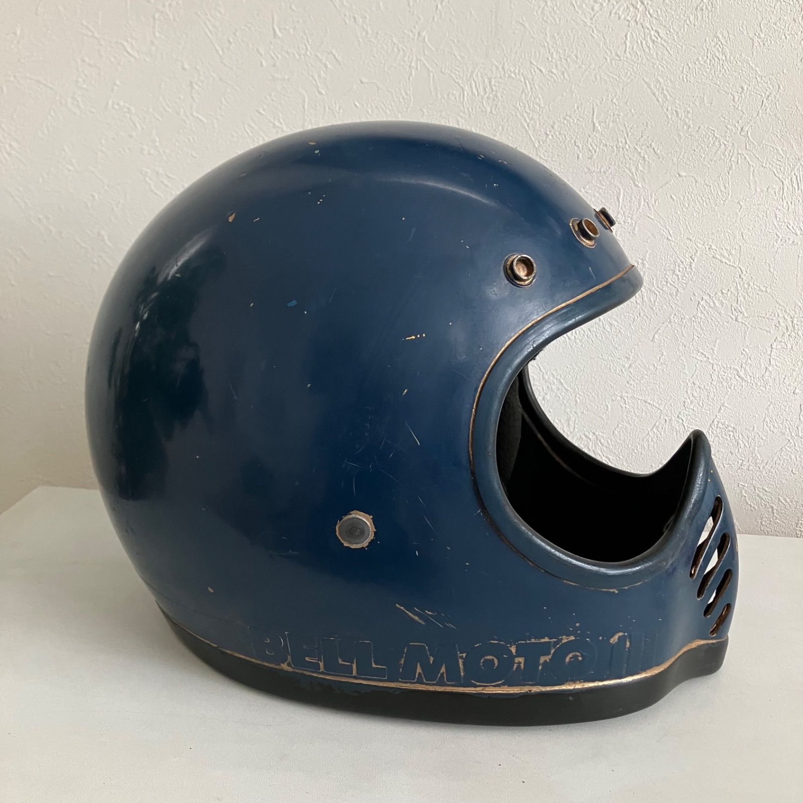 BELL MOTO STAR 当時物 BELL MOTO STAR 3☆ビンテージ 当時物 1979年 Lサイズ モトヘル 青