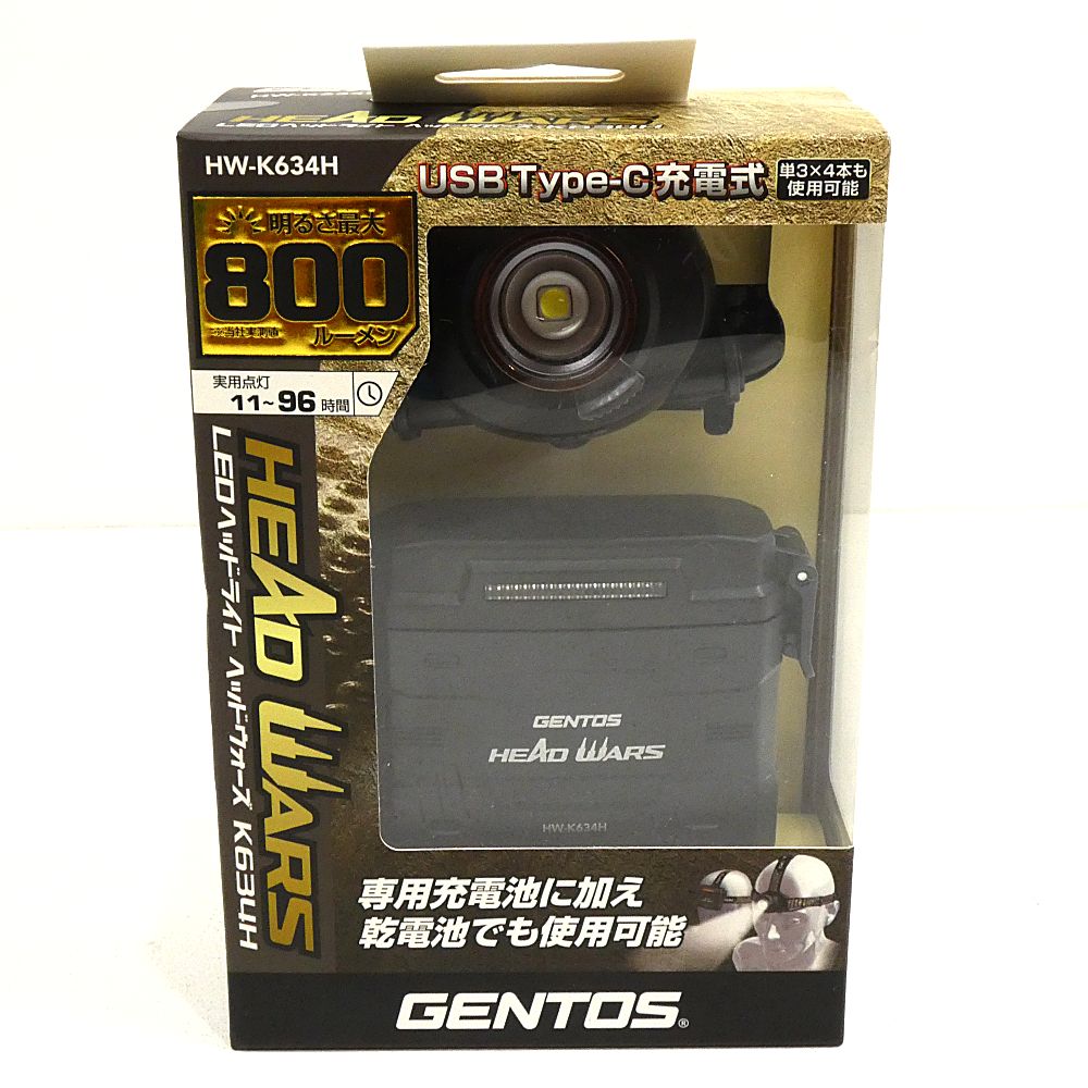 小牧店】未開封 GENTOS LEDヘッドライト ヘッドウォーズ ヘッドライト