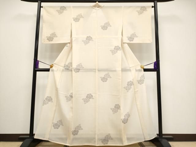 平和屋着物＊夏物 結城紬 夏結城 熨斗文 正絹 逸品 未使用 AABA2822jd 平和