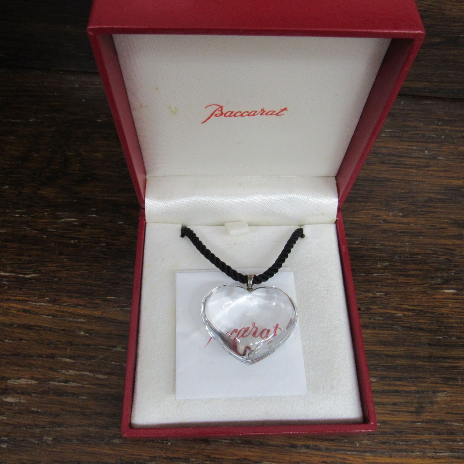 美品 Baccarat ネックレス ペンダントトップ ハート ブルー レディース 