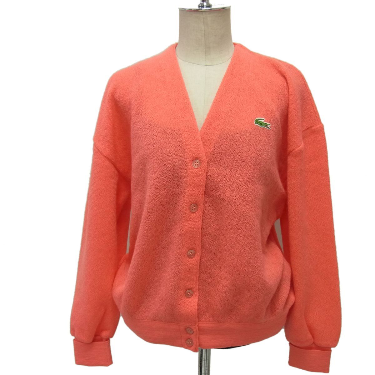 デッドストック☆70s LACOSTE ラコステ ニットカーディガン フレラコ 