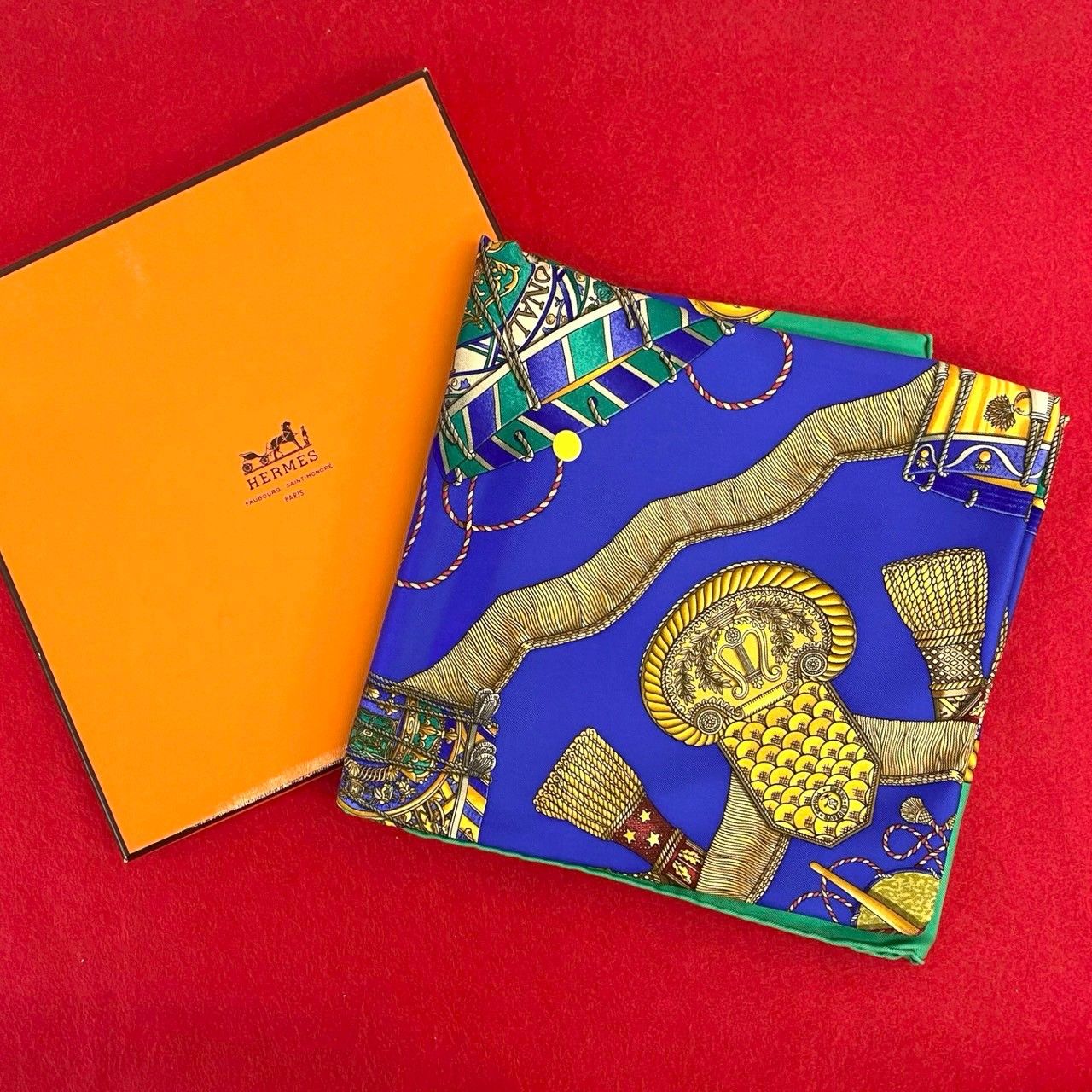 vatieルイヴィトン　モノグラム　シルク　スカーフ　88cm b11 首元/手首/ヘア/バックに♪LOUISVUITTON☆モノグラムスカーフ