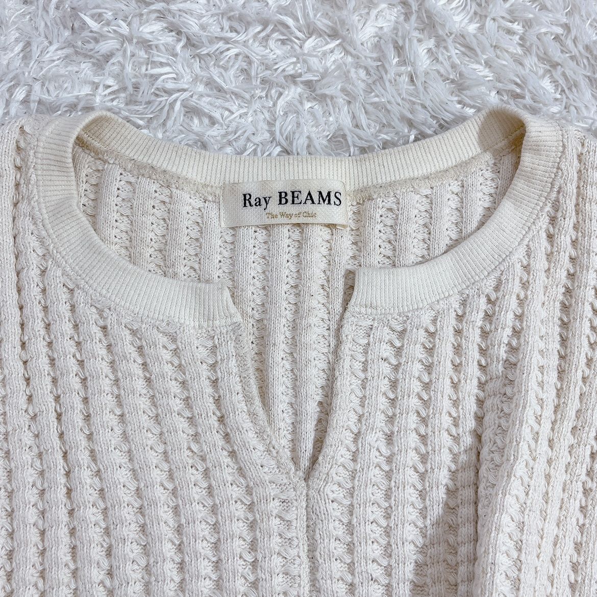 BEAMS ニット セーター 白 オシャレ かわいい 暖かい 割引可