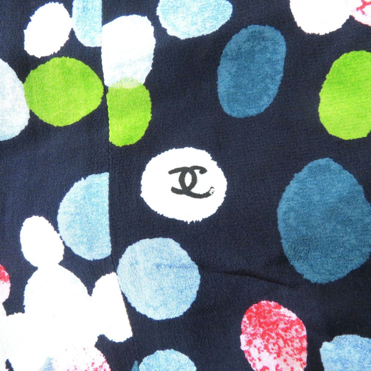 極美品◎仏製 CHANEL シャネル 97S P08991 レディース シルク100