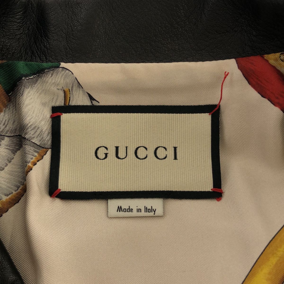 GUCCI グッチ レザー ライダース ジャケット 629189 黒 ブラック 革