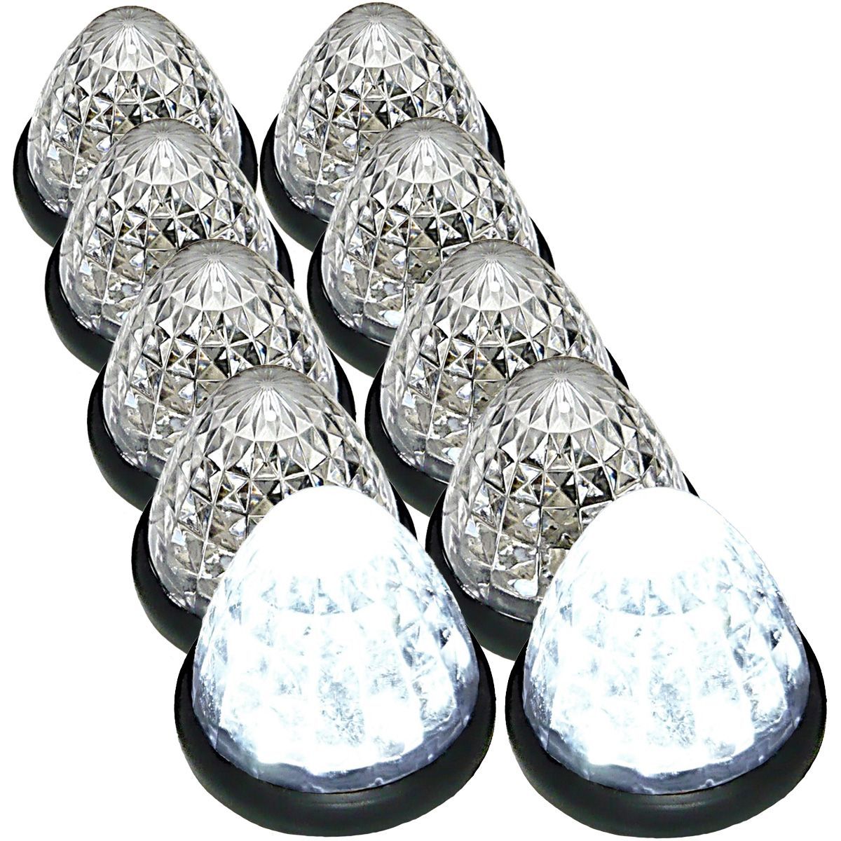 【Customize】トラック用 マーカーランプ サイド マーカー 16LED 24V用 標識 ランプ 汎用 10個 セット ホワイト