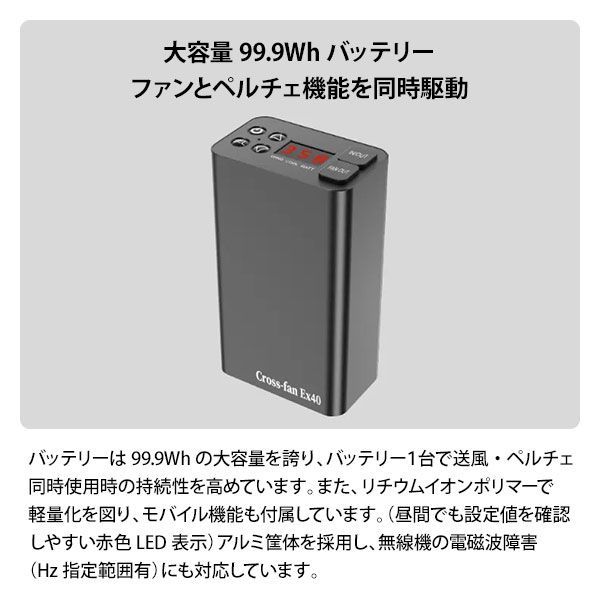 cross-fan ペルチェ付き空調ファン EX40 スターターキット SKT-CS40
