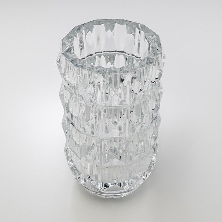 バカラ ベース 花瓶 ルクソール LOUXOR ラウンド クリア 23cm