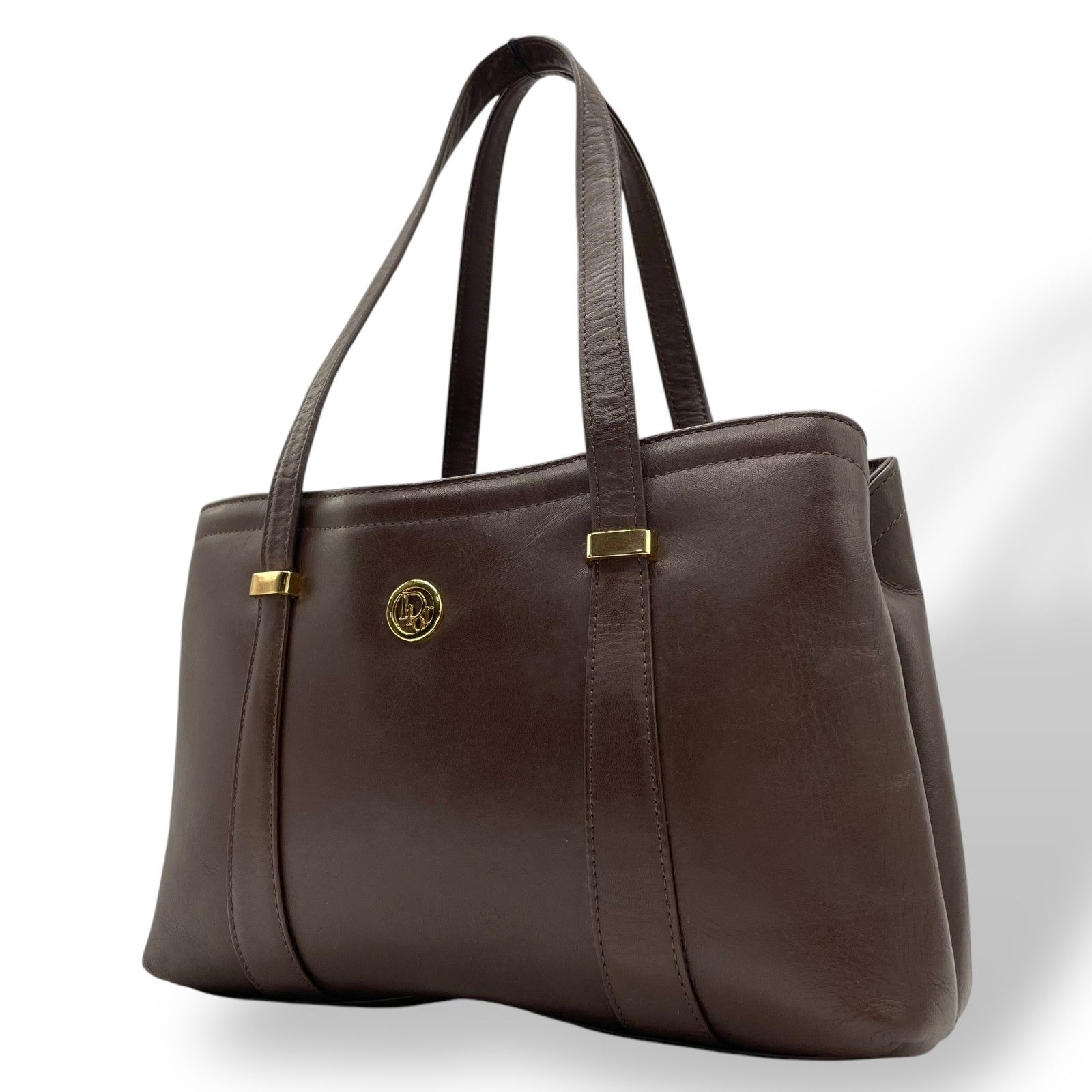 美品 ChristianDior クリスチャン ディオール ハンドバッグ ブラウン 