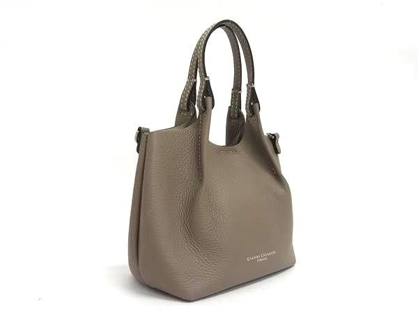 ■新品■未使用■ GIANNI CHIARINI ジャンニキャリーニ デュア XS レザー 2WAY ハンドバッグ ショルダー グレージュ系 FP5841