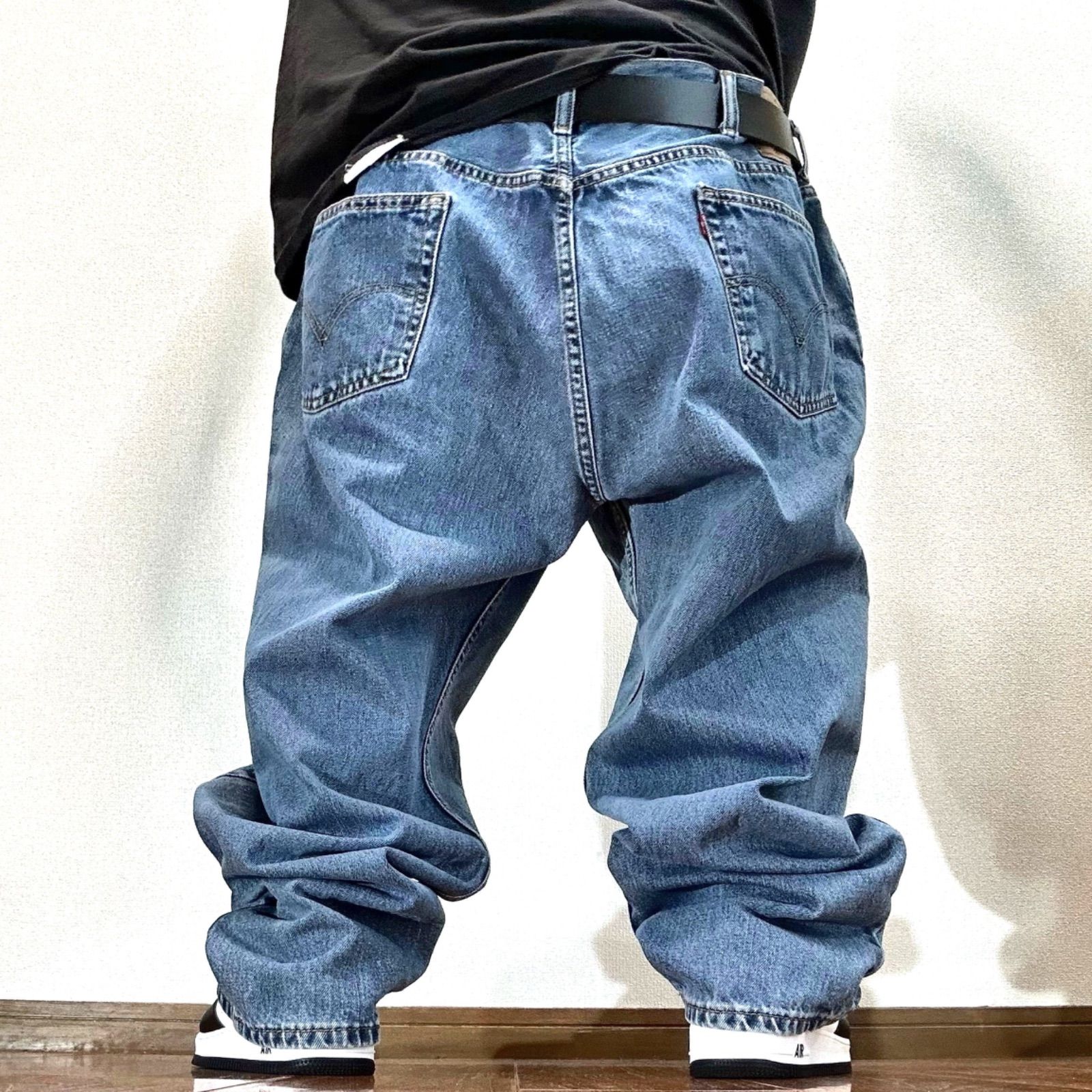 【USA製】LEVI’S 550 極太 デニムパンツ ジーンズ バギー 00s Levi's 550 リーバイス ワイド テーパード バギー デニム ジーンズ