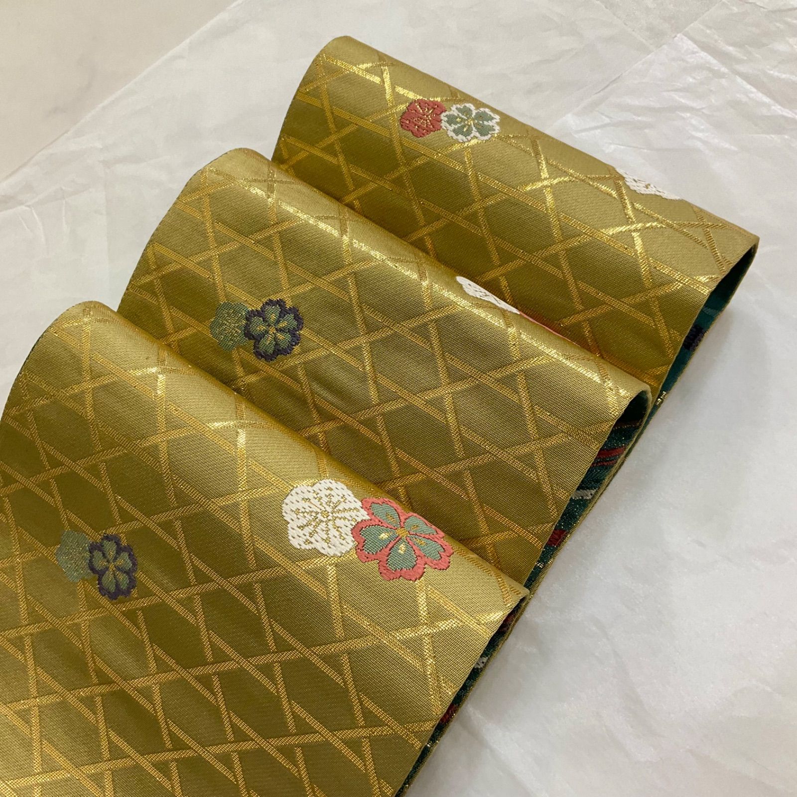 ○厳選○美品○最高級西陣織○手織正絹○水玉○半幅帯半巾帯小