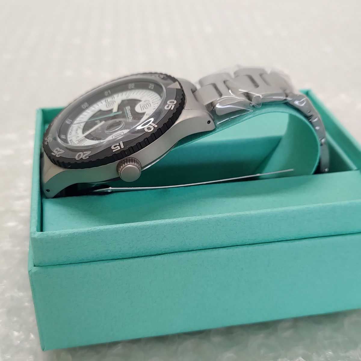 未使用】ビアンキ BIANCHI SCUBA TX シルバー ホワイト 時計 