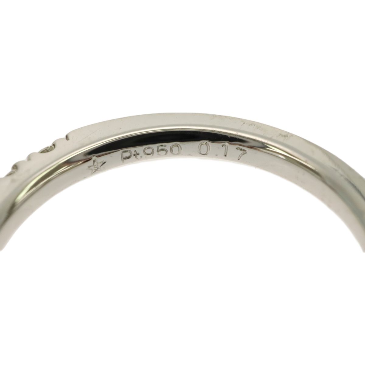 GINZA TANAKA 銀座田中 田中貴金属 Pt950 プラチナ ダイヤ0.17ct
