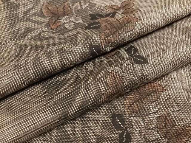 平和屋着物○本場大島紬 9マルキ 泥染め 地紙風景草木文 永長