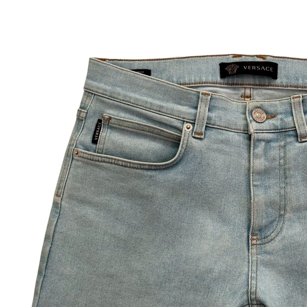 VERSACE ヴェルサーチ デニムパンツ 青 A85186/A232933 ロゴ COWBOYS 
