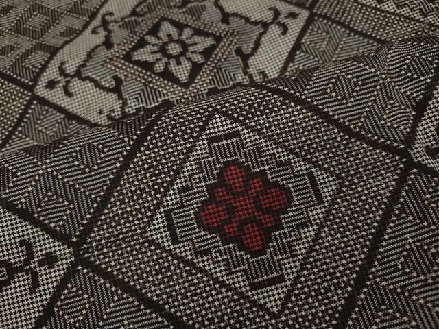 龍郷絣 菱吉祥花文