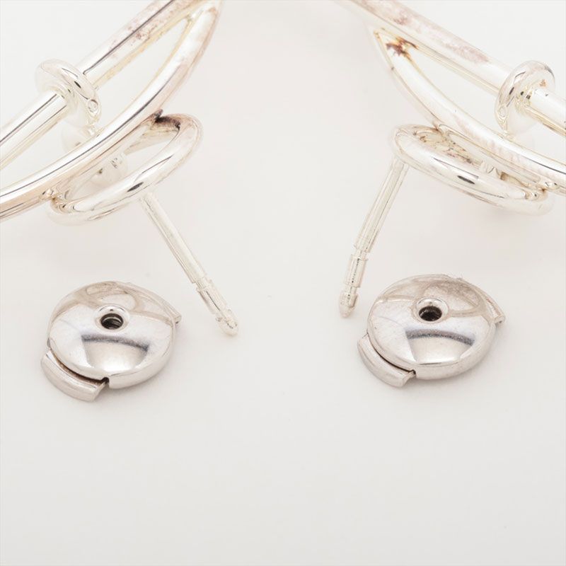 エルメス ピアス ループMM 入手困難 シルバー925 エルメス ループMM