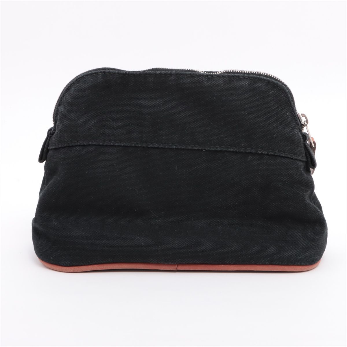 HERMES エルメス ボリードポーチPM キャンバス ポーチ ブラック 