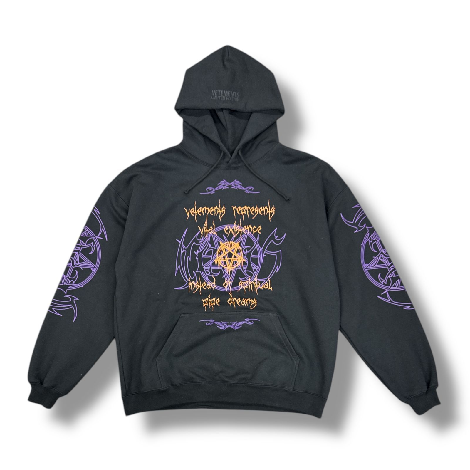 VETEMENTS VITAL EXISTENCE HOODIE プリント スウェット パーカー ヴェトモン UE52TR480B  S 85618A2
