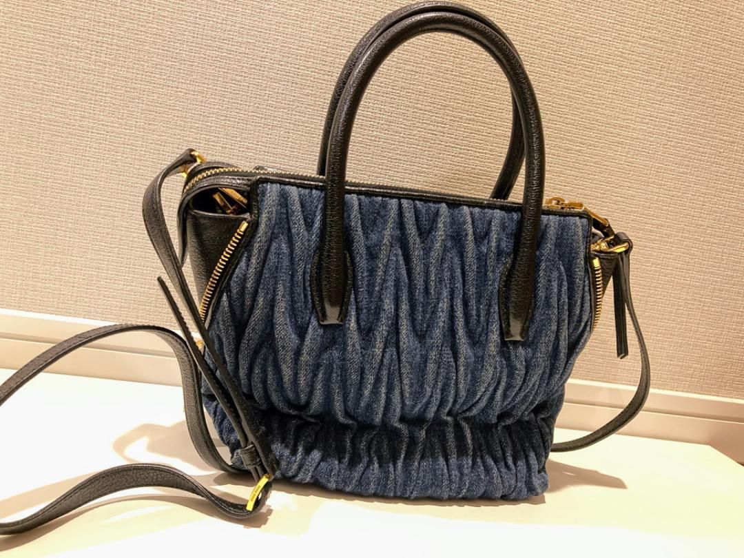 miumiu デニムマテラッセ ショルダーバッグ-WTO輸入2 miu miu ミュウ  