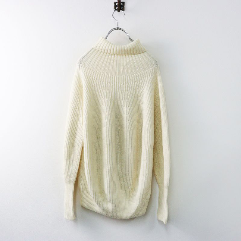 Hug O Warウール　白　ニット セーター　フリーサイズ 2024AW ハグオーワー Hug o war ウール100% ホールガーメント求心