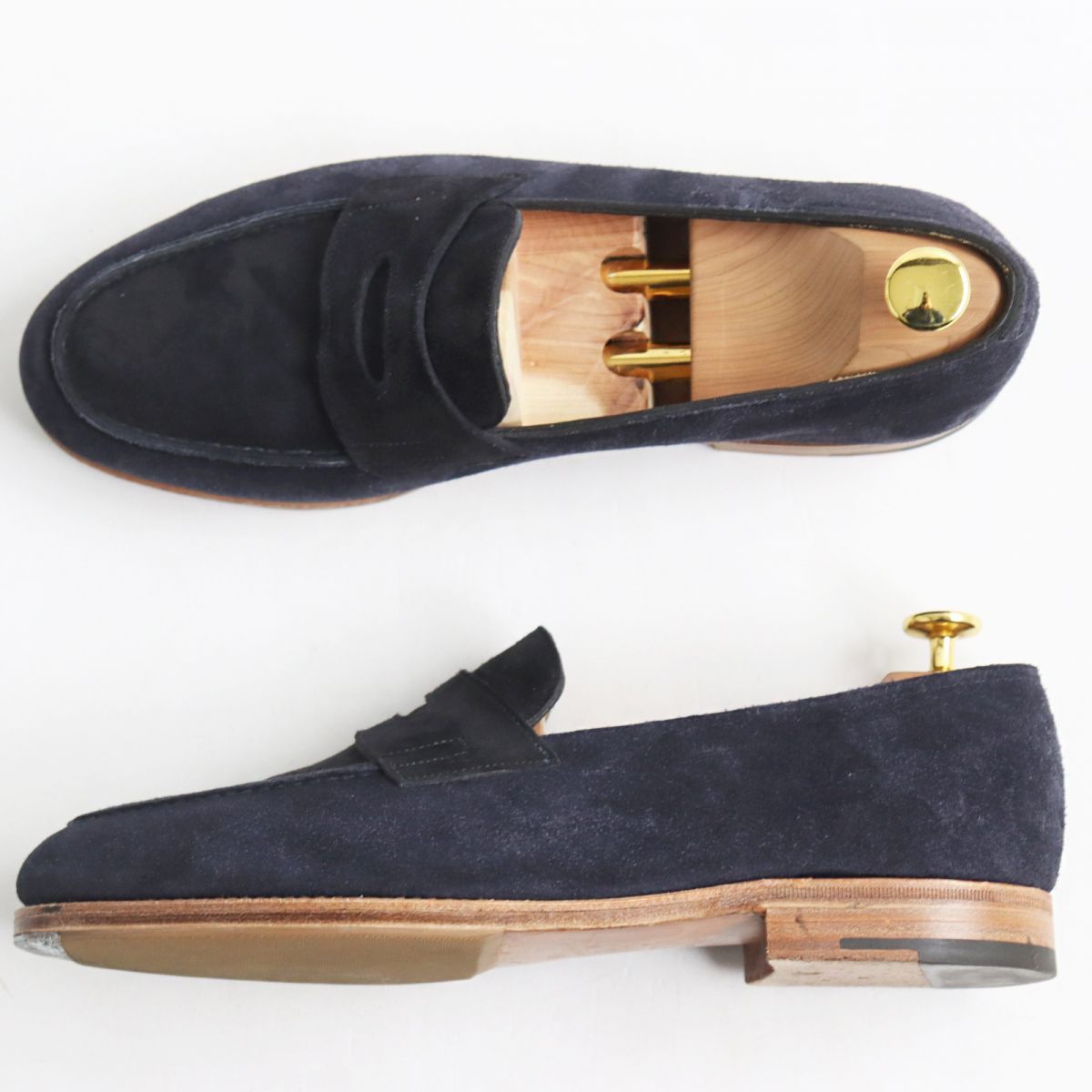 美品○JOHN LOBB ジョンロブ LOPES/ロペス スウェードレザー コイン